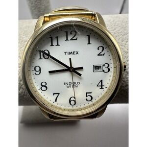 Timex T2H301 Mens Easy Reader Works 35MM 7" Stretch Band Gold Tone C21
